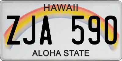 HI license plate ZJA590