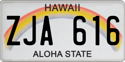 HI license plate ZJA616