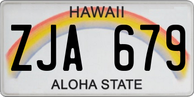 HI license plate ZJA679