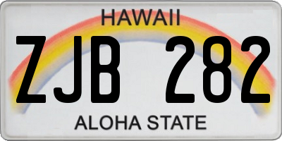 HI license plate ZJB282