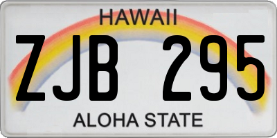 HI license plate ZJB295