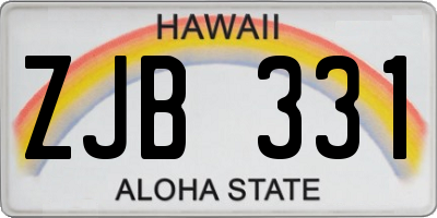 HI license plate ZJB331