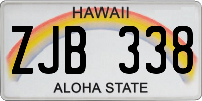 HI license plate ZJB338