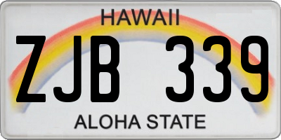 HI license plate ZJB339