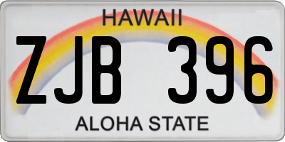 HI license plate ZJB396