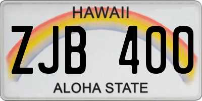 HI license plate ZJB400