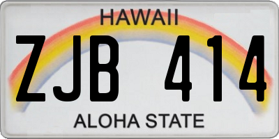 HI license plate ZJB414