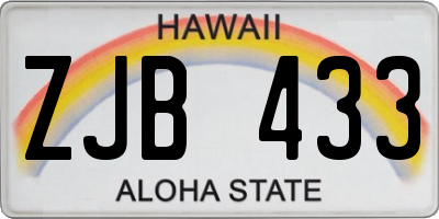 HI license plate ZJB433