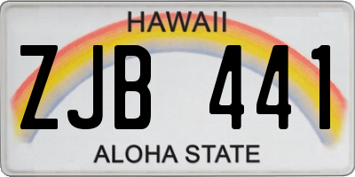 HI license plate ZJB441