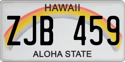 HI license plate ZJB459