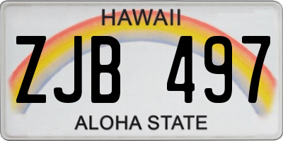 HI license plate ZJB497