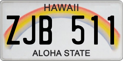HI license plate ZJB511