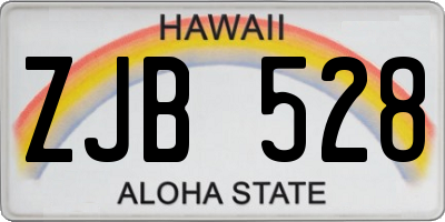 HI license plate ZJB528