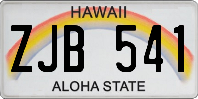 HI license plate ZJB541