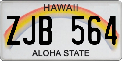 HI license plate ZJB564