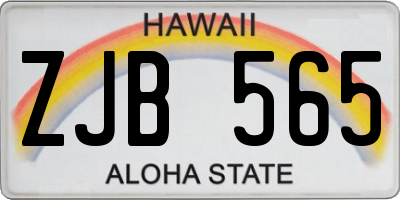 HI license plate ZJB565