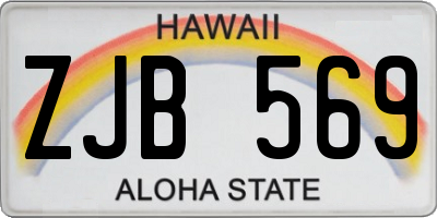 HI license plate ZJB569