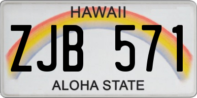 HI license plate ZJB571