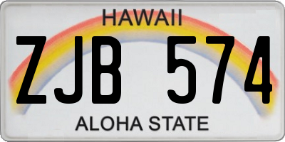 HI license plate ZJB574