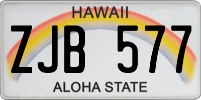 HI license plate ZJB577