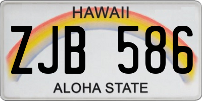 HI license plate ZJB586