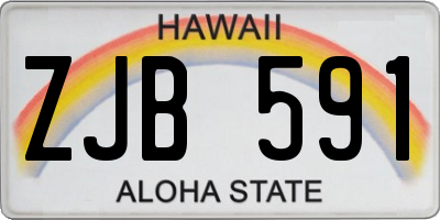 HI license plate ZJB591