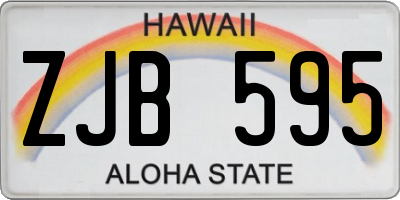 HI license plate ZJB595
