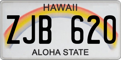 HI license plate ZJB620