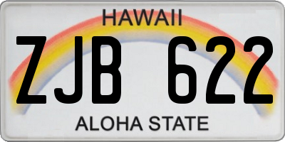 HI license plate ZJB622