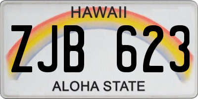 HI license plate ZJB623