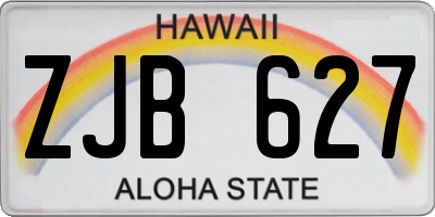 HI license plate ZJB627