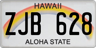 HI license plate ZJB628