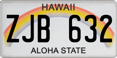 HI license plate ZJB632