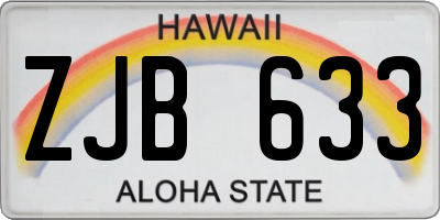 HI license plate ZJB633