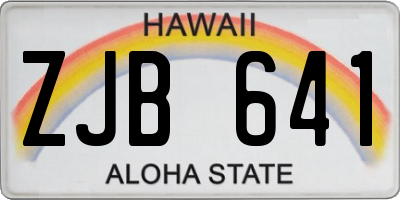 HI license plate ZJB641