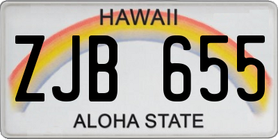 HI license plate ZJB655
