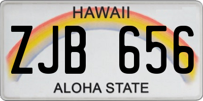 HI license plate ZJB656