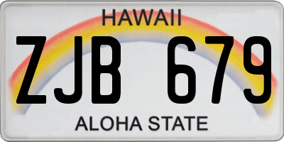 HI license plate ZJB679