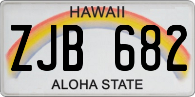 HI license plate ZJB682
