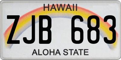 HI license plate ZJB683