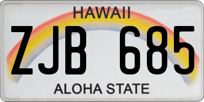 HI license plate ZJB685