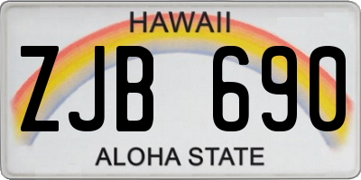 HI license plate ZJB690