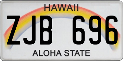HI license plate ZJB696