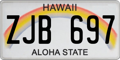 HI license plate ZJB697