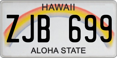 HI license plate ZJB699