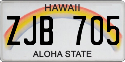 HI license plate ZJB705