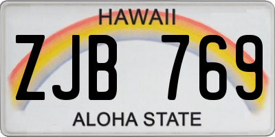 HI license plate ZJB769