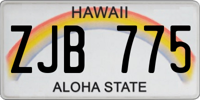 HI license plate ZJB775