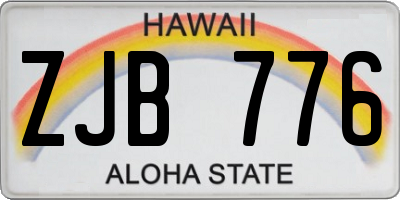 HI license plate ZJB776
