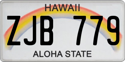 HI license plate ZJB779